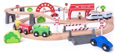 Woody Vlikov drha s elektrickou lokomotvou a viaduktom